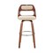 Armen Living Julius 30" Cream Faux Leather and Walnut Wood Bar Stool LCJUBAWACR30 - alternate 3